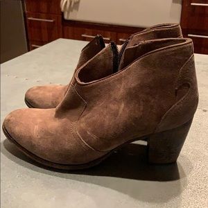 Johnston and Murphy suede booties
